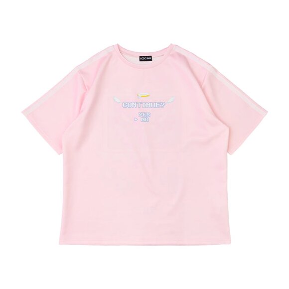 ACDC RAG - Game Over Pastel Pink Jersey Oversized Tee - Picture 2 of 7